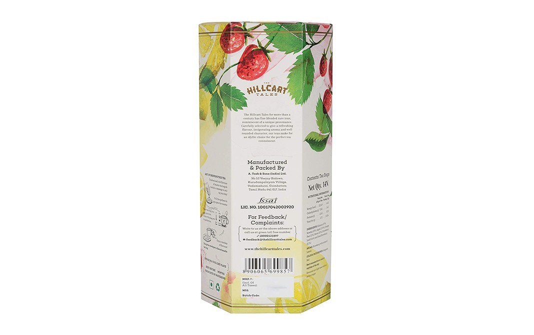 The Hillcart Tales Strawberry Lime Hot And Cold Tisane   Box  14 pcs